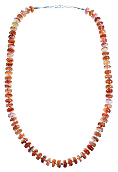 Sterling Silver And Oyster Shell Bead Necklace RX114820